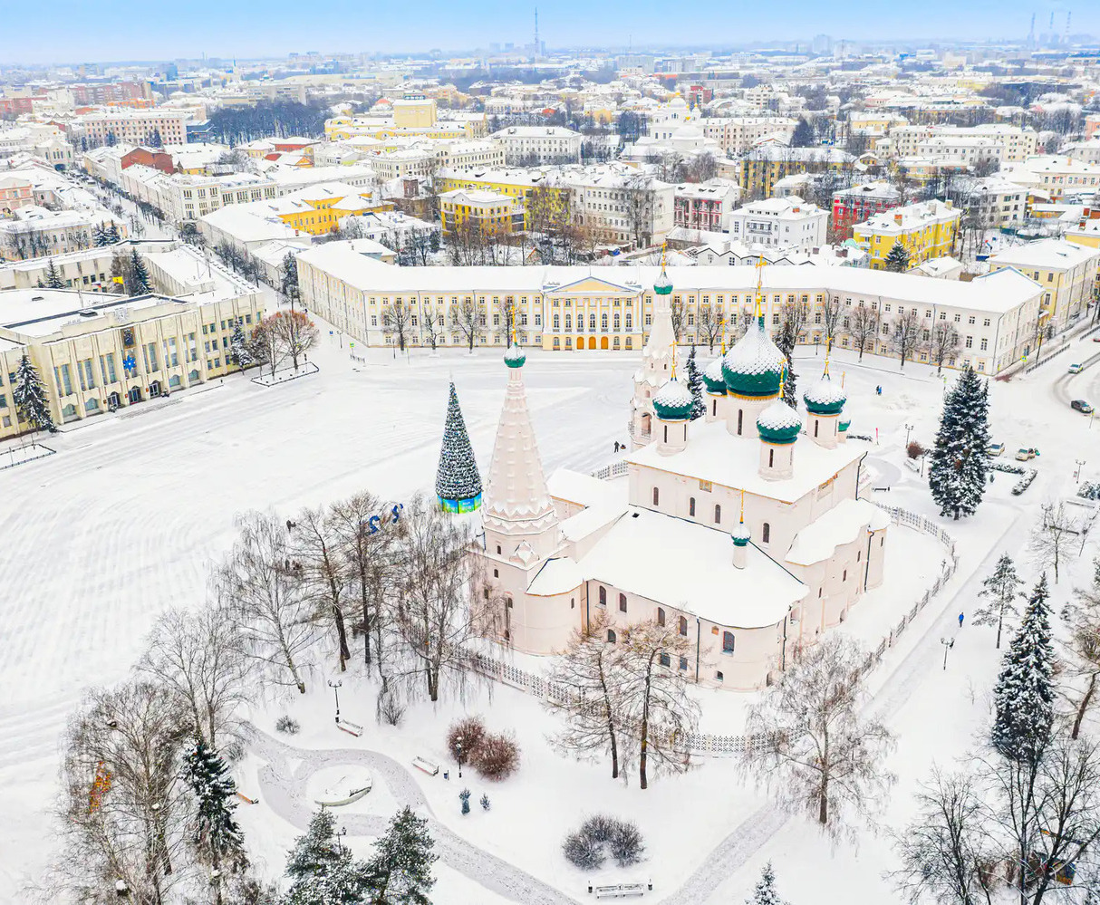 Yaroslavl in winter Yaroslavl historic center in winter, Russia