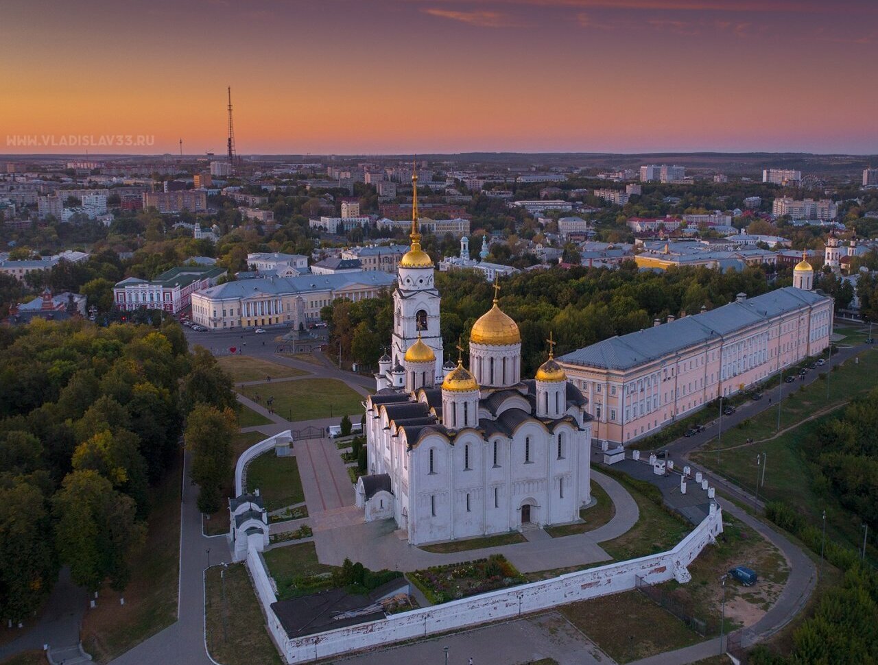 Assumption Cathedral in Vladimir – Aerial View Aerial view of the Assumption Cathedral in Vladimir and its historic surroundings