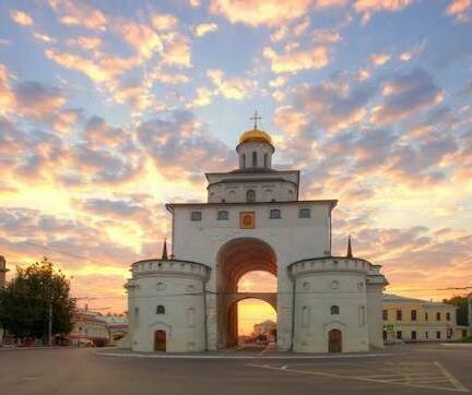 Golden Gate in Vladimir, a historic 12th-century fortress gate and landmark of Russia's Golden Ring