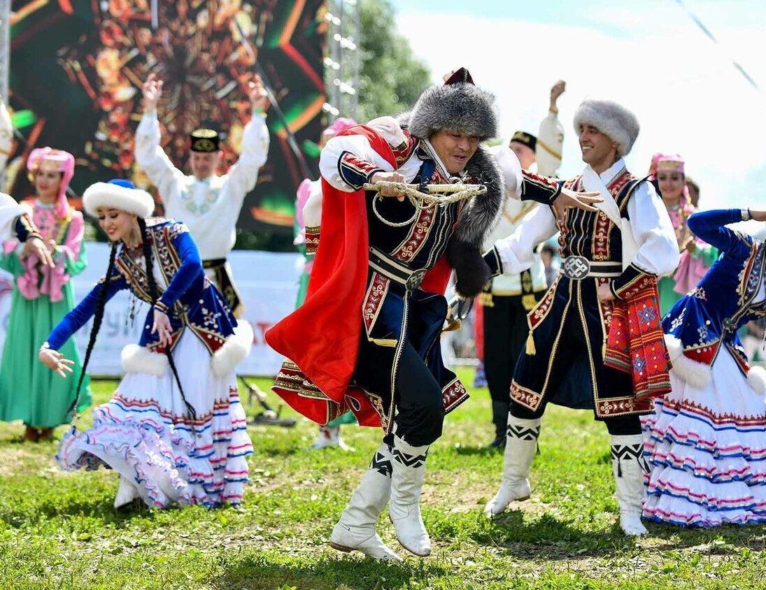 Performers at the Sabantuy festival in Tatarstan